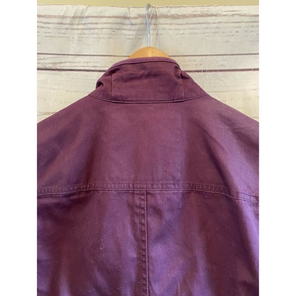 J. Crew Relaxed Boyfriend Field Zip Jacket Denim Plum Womens Medium Cotton - Picture 6 of 8